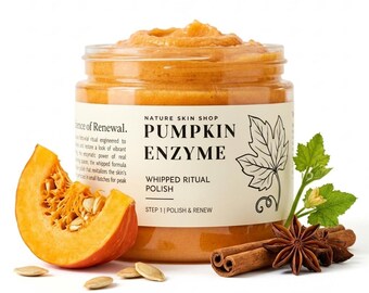Pumpkin Enzyme Body Scrub | Smoothing Ritual Polish | Dual Action Sugar Scrub | Plant-Based Fall Skincare