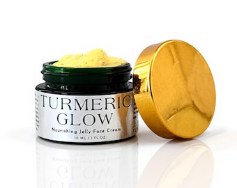 Turmeric Glow Nourishing Jelly Face Cream 1 oz and Moisturizer for Luminous Radiance