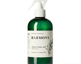 Harmony Yoga Mat Cleaner | Lemongrass & Lavender Room Spray | Meditation Aromatherapy Mist |  Wellness Gift