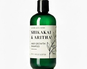 Shikakai and Aritha Hair Density Shampoo 8 oz, Natural Scalp Cleanser