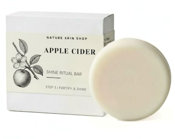 Apple Cider Conditioner Bar, Clarifying Solid Bar for Shiny, Frizz-Free Hair 4 ounces