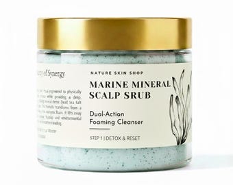Ritual de exfoliación capilar con minerales marinos y limpiador desintoxicante espumoso con sal del Mar Muerto, 237 ml