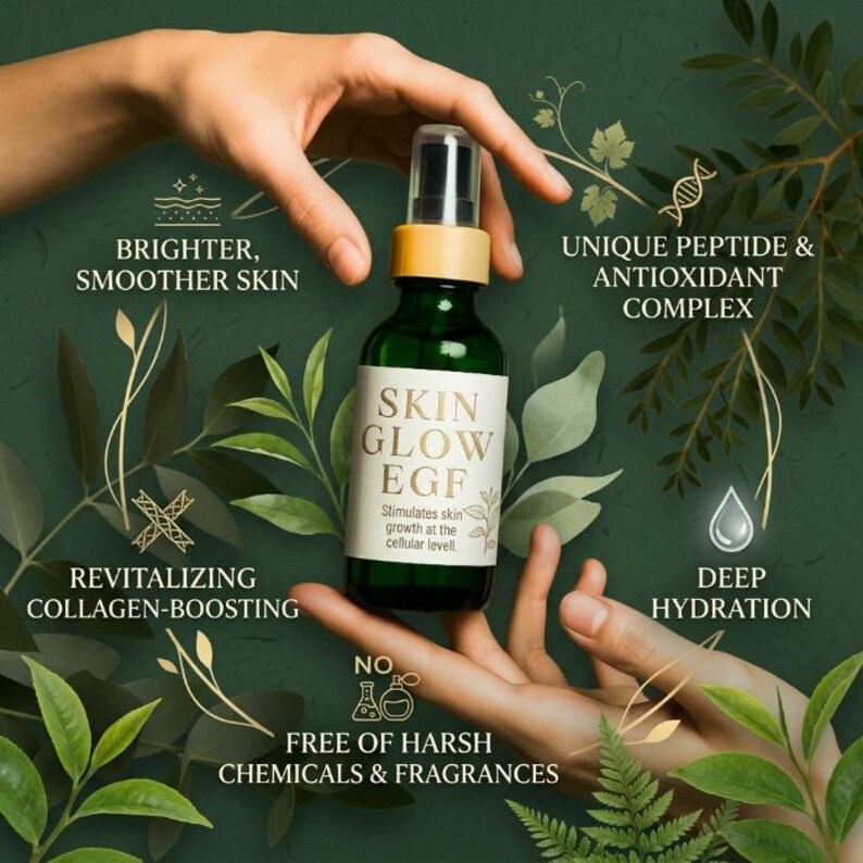 Luminous Glow Radiance EGF-serum voor gezicht, bevordert een stevigere uitstraling en vermindert fijne lijntjes, ondersteuning van een doffe huid afbeelding 6