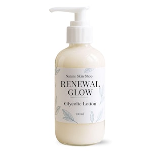 RENEWAL Glycolic Acid Lotion, Exfoliating AHA Body Cream for Smooth Texture, Glowing Skin, Moisturizer