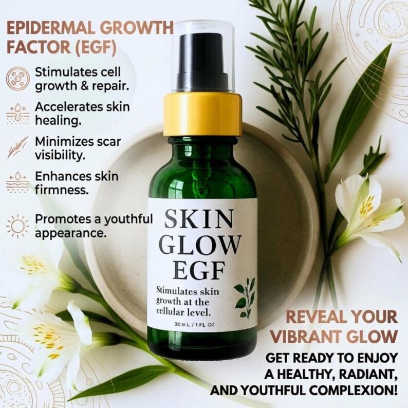 Luminous Glow Radiance EGF-serum voor gezicht, bevordert een stevigere uitstraling en vermindert fijne lijntjes, ondersteuning van een doffe huid afbeelding 5