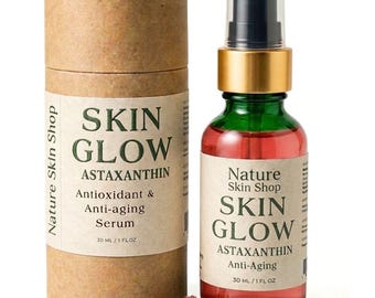 Skin Boost Astaxanthin Serum 1 oz and Anti Aging, Most Powerful Antioxidant