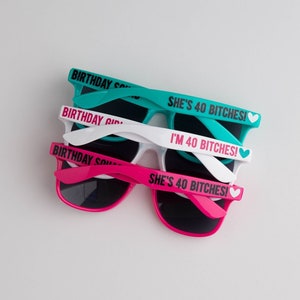 Custom Sunglasses, Birthday Squad, Birthday Sunglasses, Personalized, Birthday Favors, Birthday Trip, 40th Bday, Birthday Crew, Girls Trip