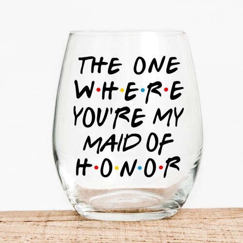 Taschenspiegel Zur Hochzeit – Klappbarer Trauzeugin-Spiegel Mit Persönlicher Gravur 'The One Where You're My Maid Of Honor'
