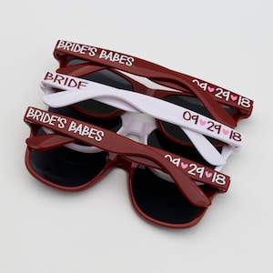 Bride Babes, Custom Sunglasses, Bachelorette Weekend, Wedding Sunglasses, Party Sunglasses, Bridal Sunglasses, Bridesmaid Gifts, Bride Squad
