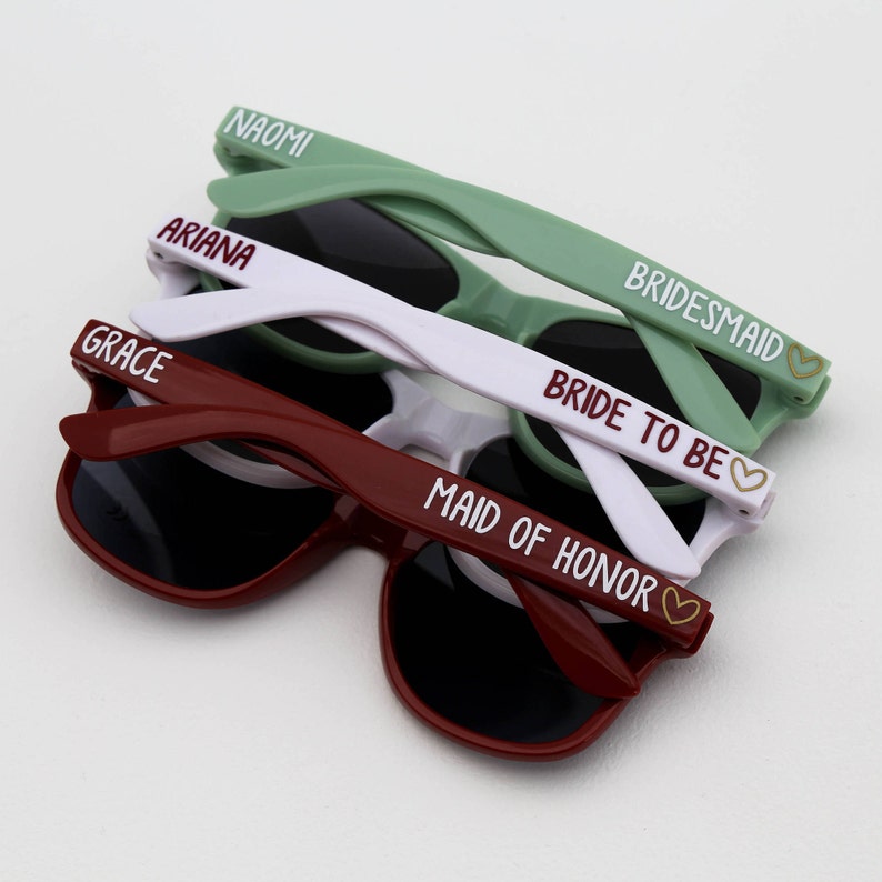 Personalized Sunglasses Party Sunglasses Bridesmaid Gifts Etsy