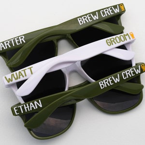Bride Squad, Lunettes de soleil personnalisées, Week-end EVJF, Lunettes de soleil de mariage, Lunettes de soleil de fête, Lunettes de soleil de mariée, Cadeaux de demoiselle d'honneur, Tribu de la mariée image 2