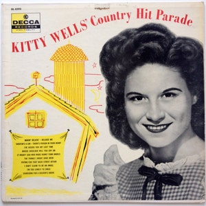 Kitty Wells&#39; Country Hit Parade LP Vinyl Record Album, Decca - DL 8293, Country, 1956, Original Pressing
