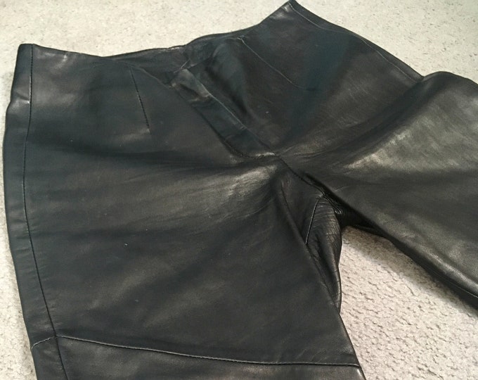 Black Lamb Leather Pants Pelle Studio Wilsons, Size 30 / 6 - Etsy