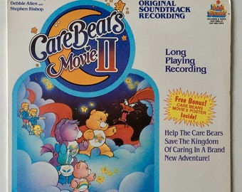 The Care Bears Movie 2 Soundtrack Album LP Vinyl Record Album, Kid Stuff Records - dar-3905-LP, Children's, 1986, Original Pressing