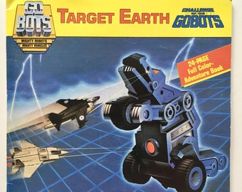 GoBots - Battle for GoBotron Target Earth, 7' Vinyl Record / 24 Page Book, K-Tel International - KS 0104, 1984