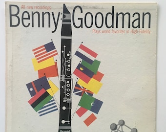 Benny Goodman Plays World Favorites In High-Fidelity LP Vinyl Record Album, Westinghouse Broadcasting Company, Jazz, 1958 Original Pressing