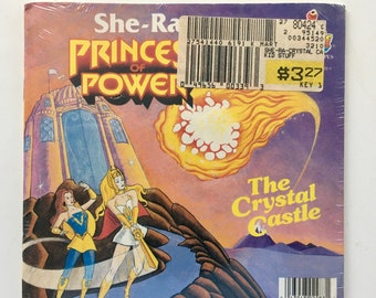 She-Ra Princess of Power - The Crystal Castle zapieczętowana płyta winylowa 7' / 24-stronicowa książka, Kid Stuff Records - 287, 1986, oryginalne tłoczenie