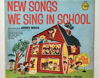 New Songs We Sing In School LP Vinyl Record,  Golden Records - LP 97, 1962, Original Pressing