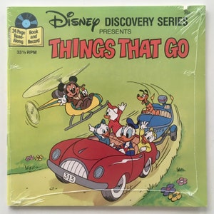Disney Discovery Series prezentuje: Things That Go SEALED 7&#39; Vinyl Record / 32-stronicowa książka, Disneyland - 392, 1985, oryginalne tłoczenie
