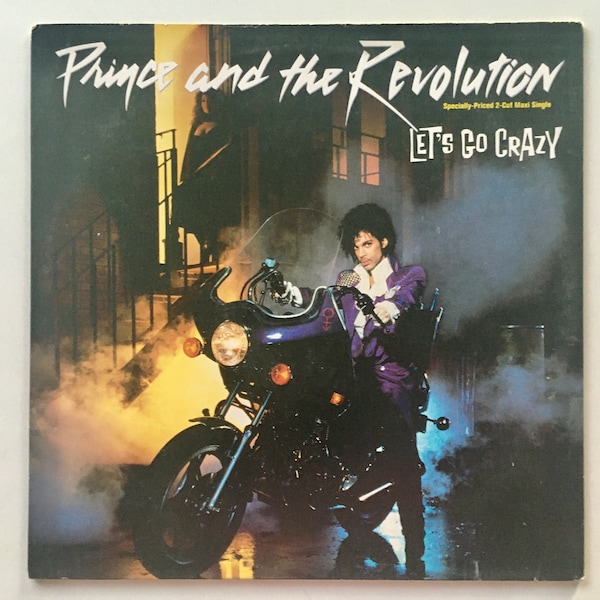 Prince and The Revolution - Let's Go Crazy 45 RPM Vinyl Record 12' Single, Paisley Park - 0-20246, 1984, Original Pressing