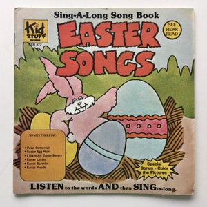 Easter Songs 7' Vinyl Record / Read Along Book, Kid Stuff Records - KSR 372, 1979, Original Pressing