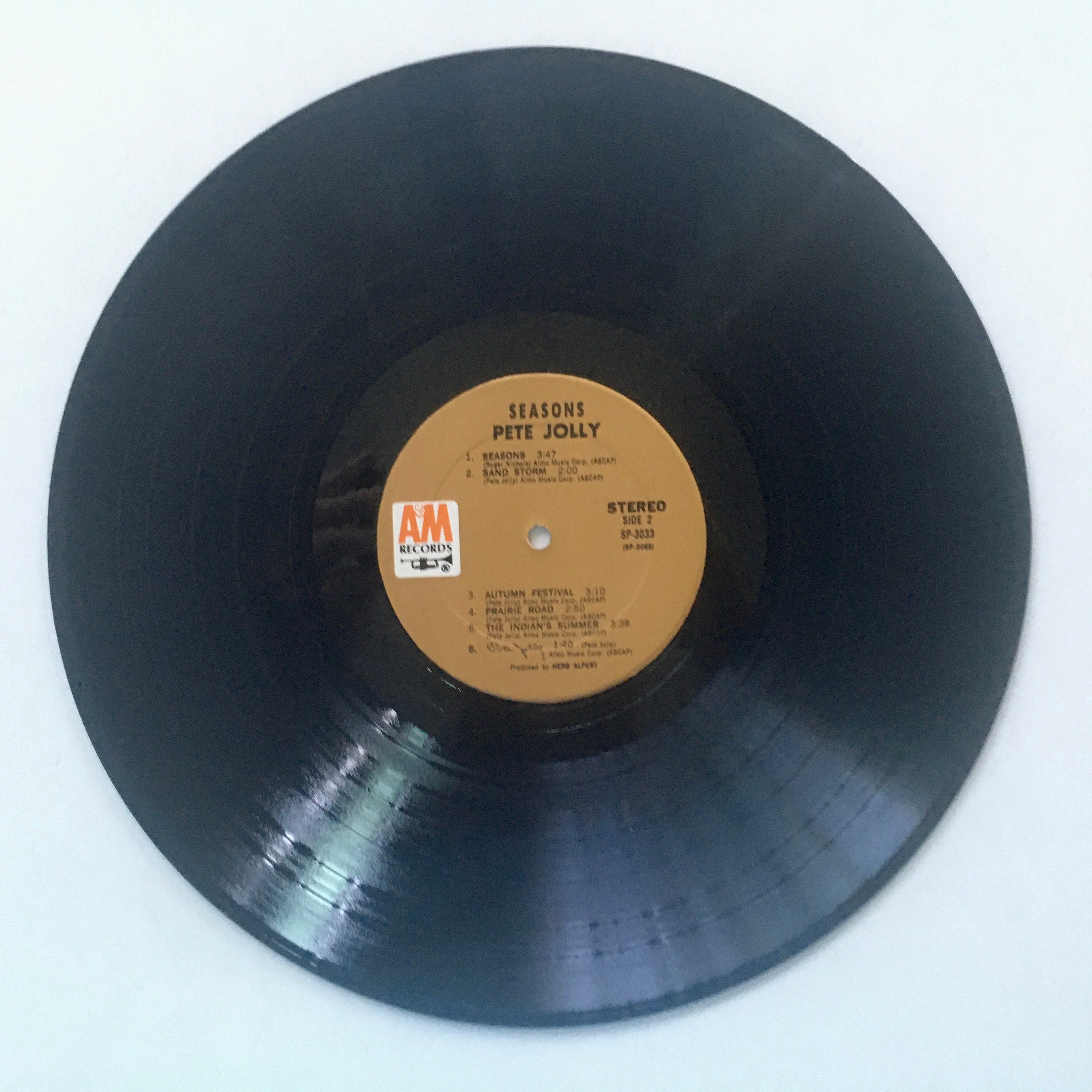 Pete Jolly - Seasons LP Vinyl Record Album, A&M Records - SP 3033