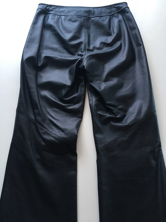 Black Leather Pants - Ralph Lauren, Size 29 / 6 - image 6
