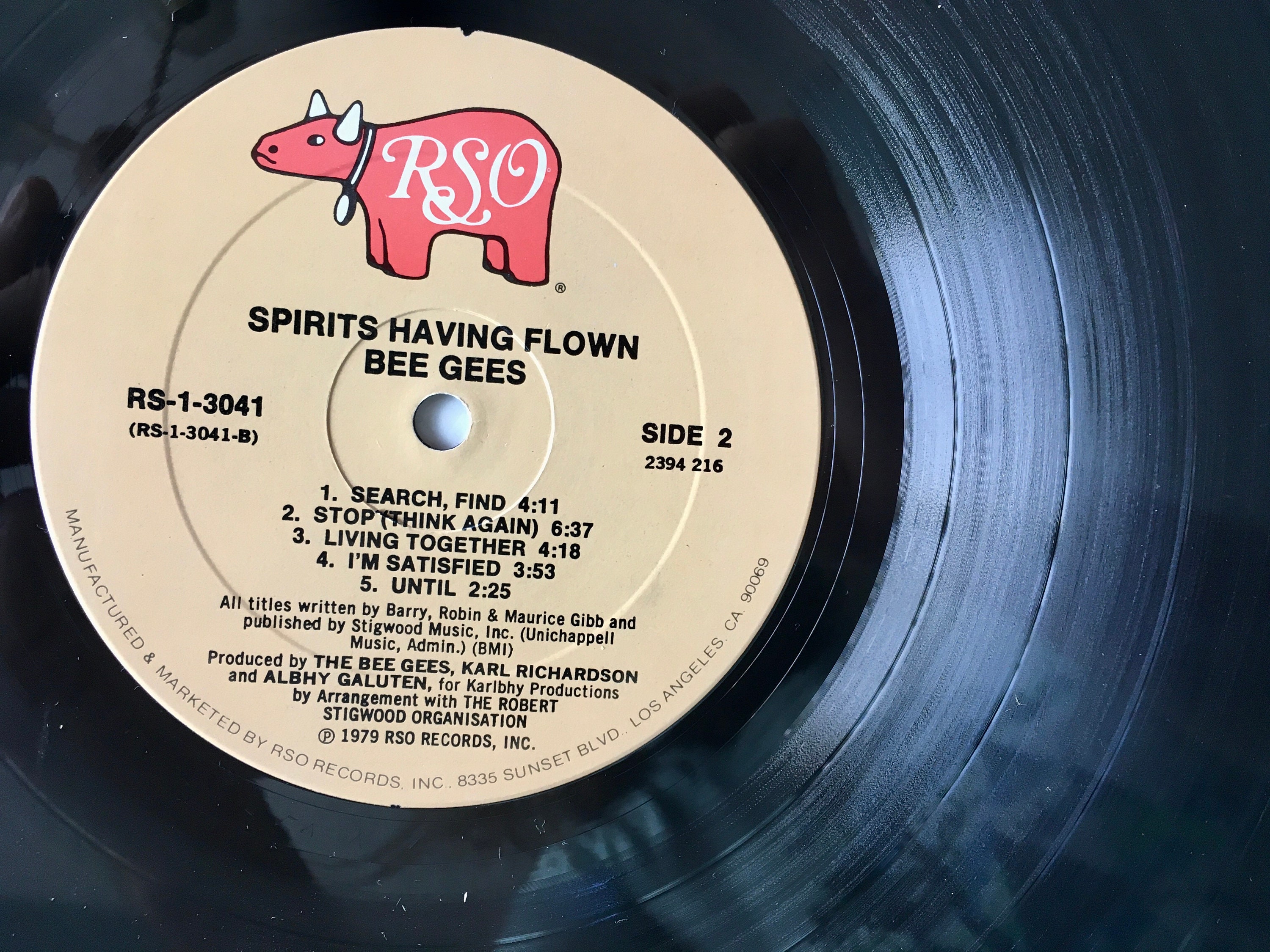 Bee Gees - Spirits Having Flown LP Vinyl Record Album, RSO - RS-1