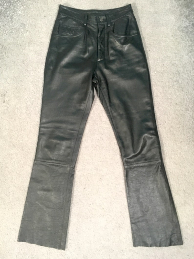 Black Leather Pants Wilsons Leather Maxima Size 26 / 2 - Etsy UK