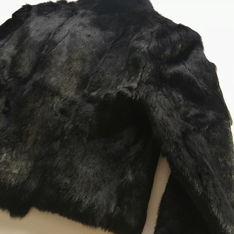 Rabbit Fur Coat Leather Jacket Wilsons Suede & Leather - Etsy