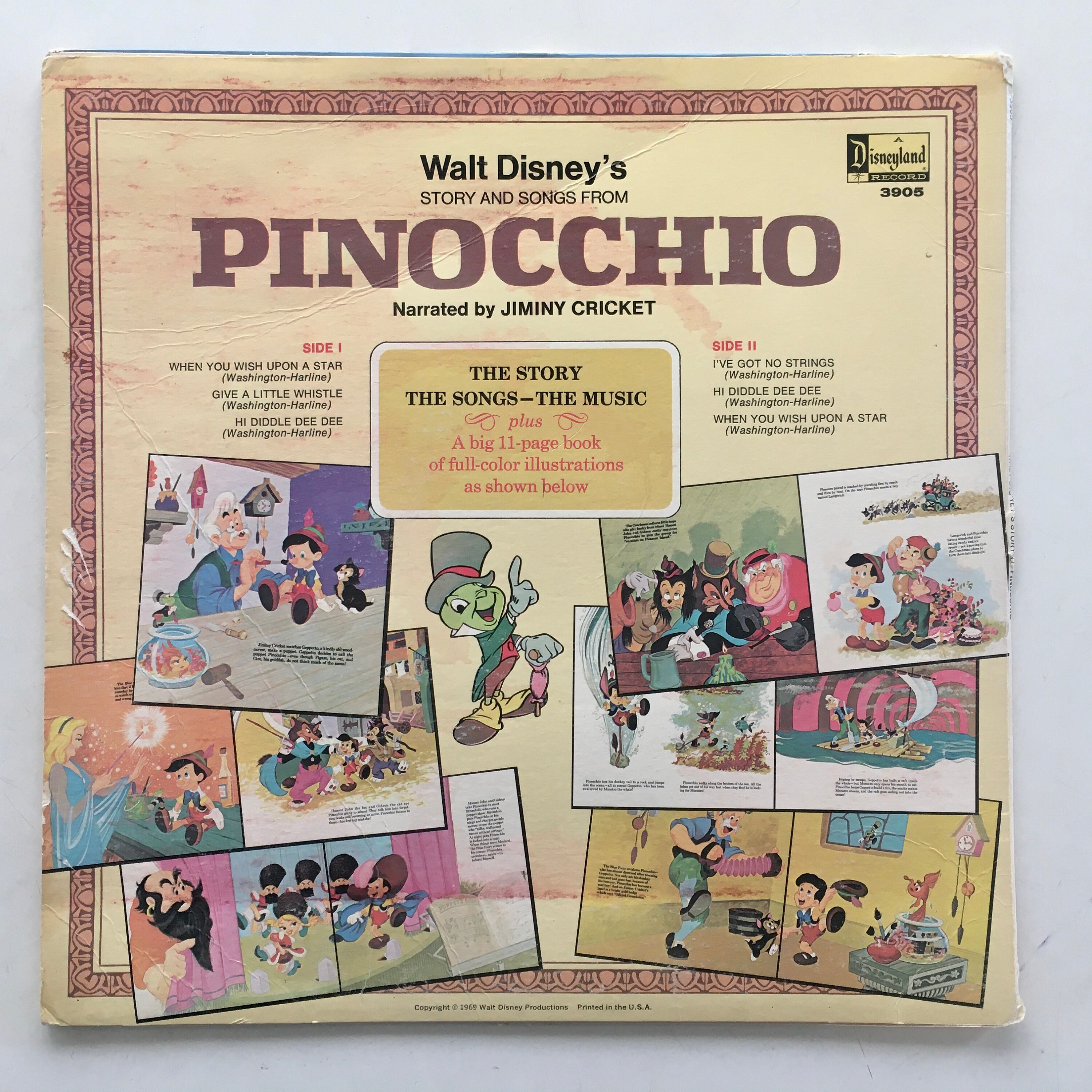 ピノキオ (ストーリーと歌) LP ビニールレコードアルバム