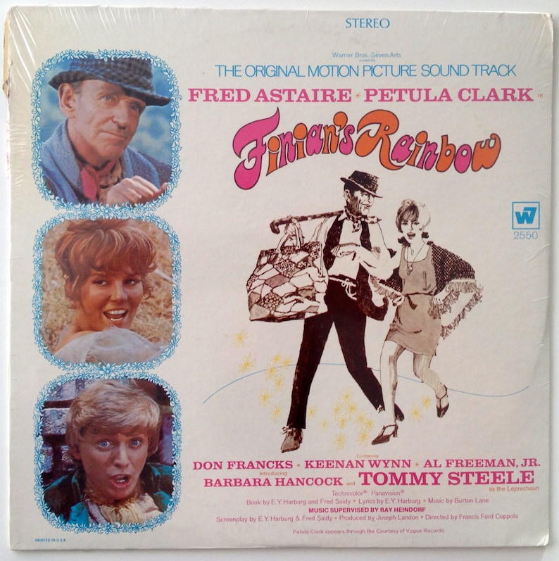 Finian's Rainbow SEALED Original Motion Picture Soundtrack LP Vinyl Record Album, Warner Bros. BS 2550, 1968, Original Pressing image 1