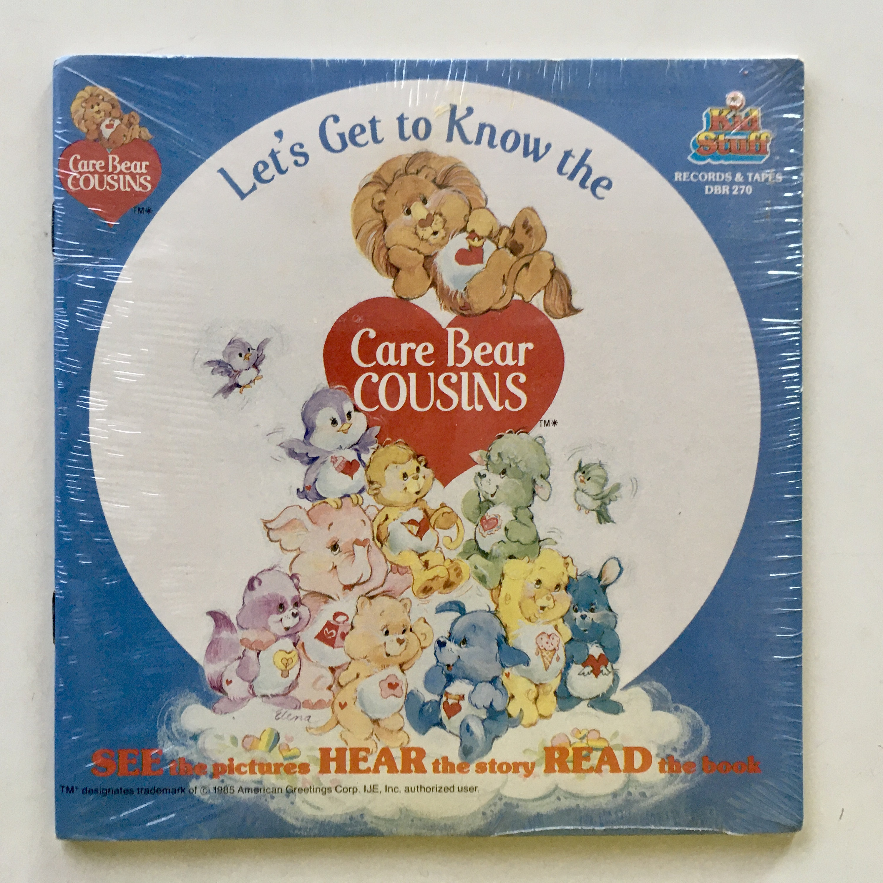 Care Bears - Let's Get to Know the Care Bear Cousins SEALED 7' Vinyl Record /  Book, Kid Stuff - DBR 270, 1985, Original Pressing