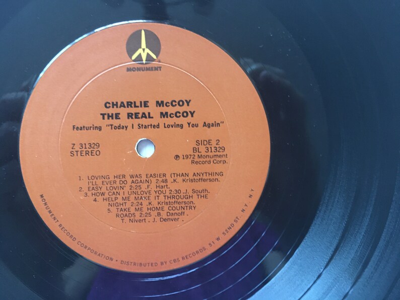 Charlie Mccoy Charlie Mccoy - the Real Mccoy LP Vinyl Record Album, Monument - Z ...