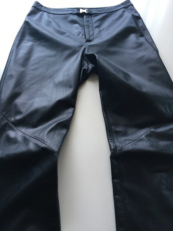 Black Leather Pants - Ralph Lauren, Size 29 / 6 - image 5