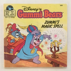 Gummi Bears: Zummi&#39;s Magic Spell 7&#39; Vinyl Record / 24 Page Book, Disneyland - 502, Children&#39;s Story, 1985, Original Pressing