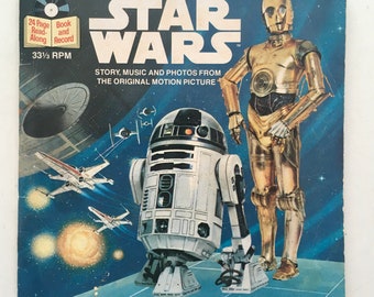 Star Wars - 7' Vinyl Record / 24 Page Book, Buena Vista, 450, Children's Story, 1979, Original Pressing