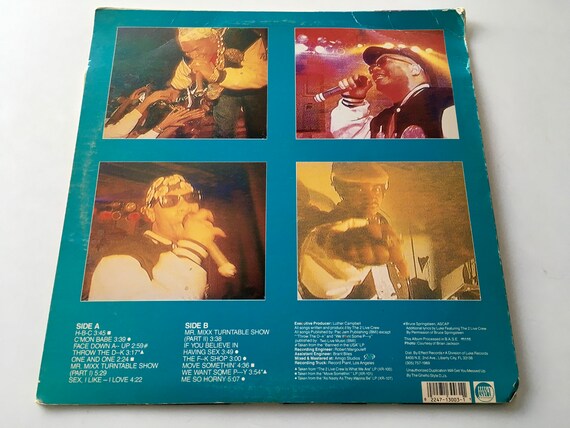 The 2 Live Crew - Live in Concert LP Vinyl Record Album