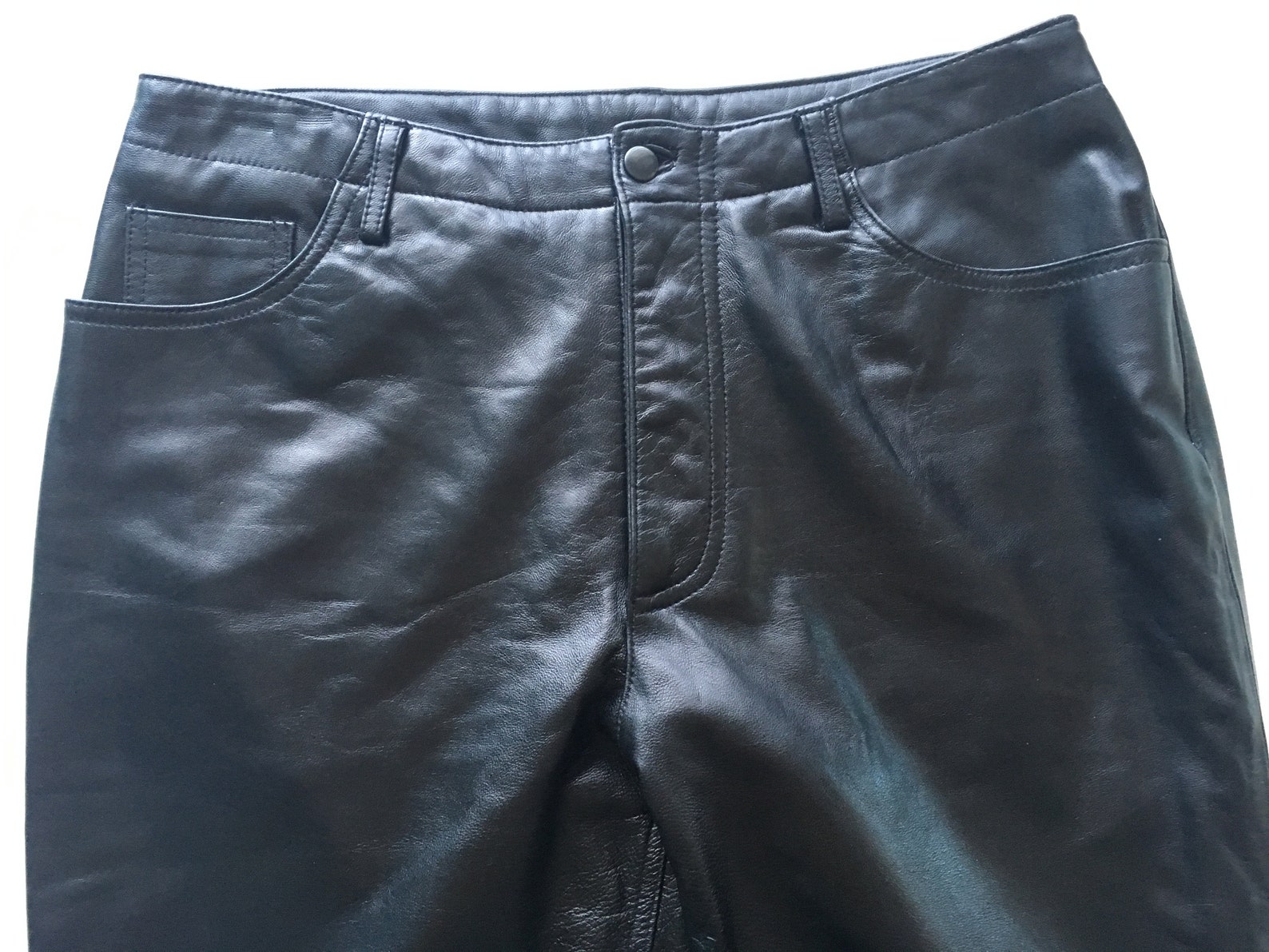 Black Leather Pants Marisa Christina Size 31 / 10 Petite - Etsy