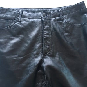 Black Leather Pants Marisa Christina, Size 31 / 10 Petite - Etsy