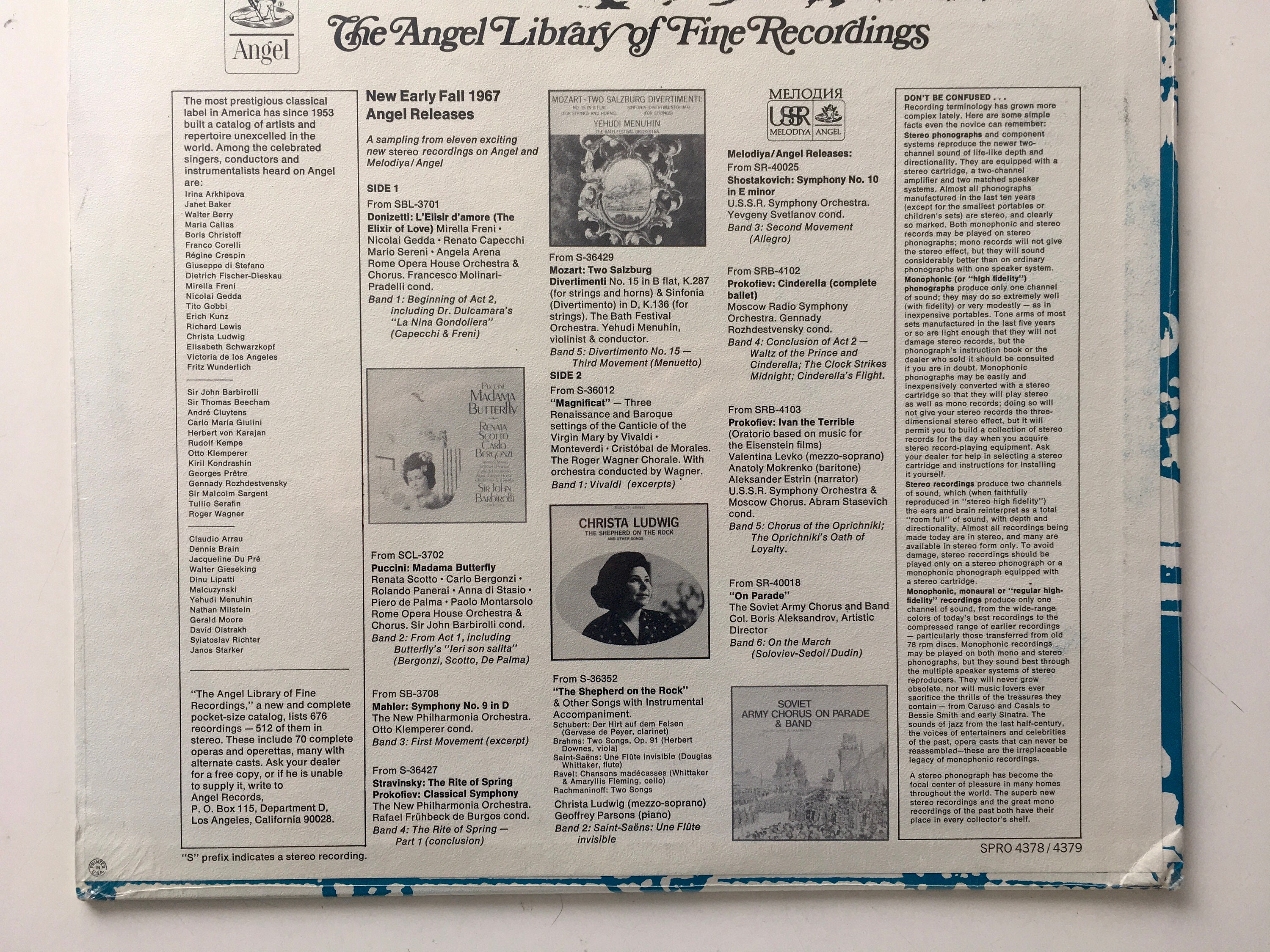 The Angel Library of Fine Recordings SEALED LP Vinyl Record Album ...