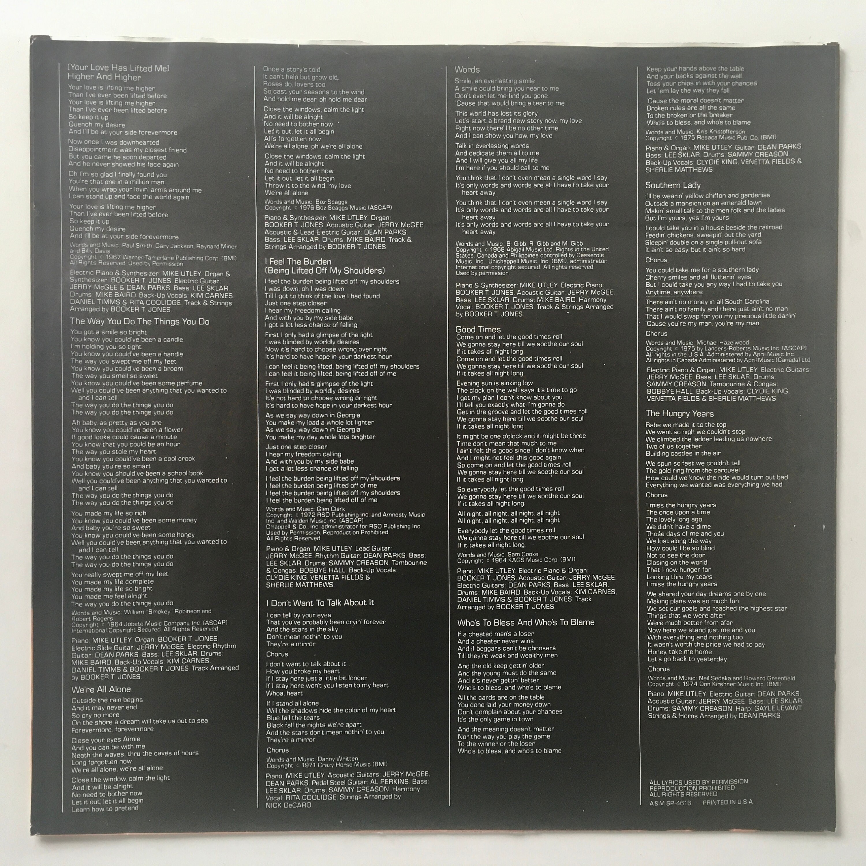 Rita Coolidge - Anytime... Anywhere LP Vinyl Record Album, A&M Records ...