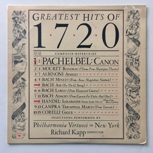 Greatest Hits of 1720 LP Vinyl Record Album,  Columbia Masterworks - MX 34544, 1977, Original Pressing
