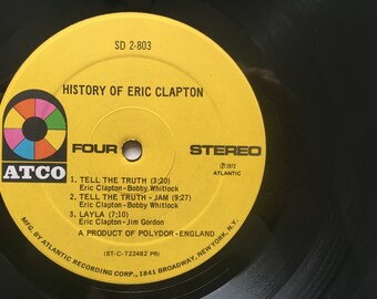 Eric Clapton - History of Eric Clapton Double LP Vinyl Record