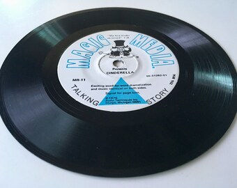 Cinderella 7' Vinyl Record / Read Along Book, Magic Media