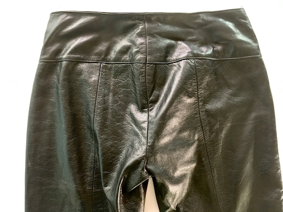 Black Leather Pants with Lace Up Closure - Wilson… - image 5