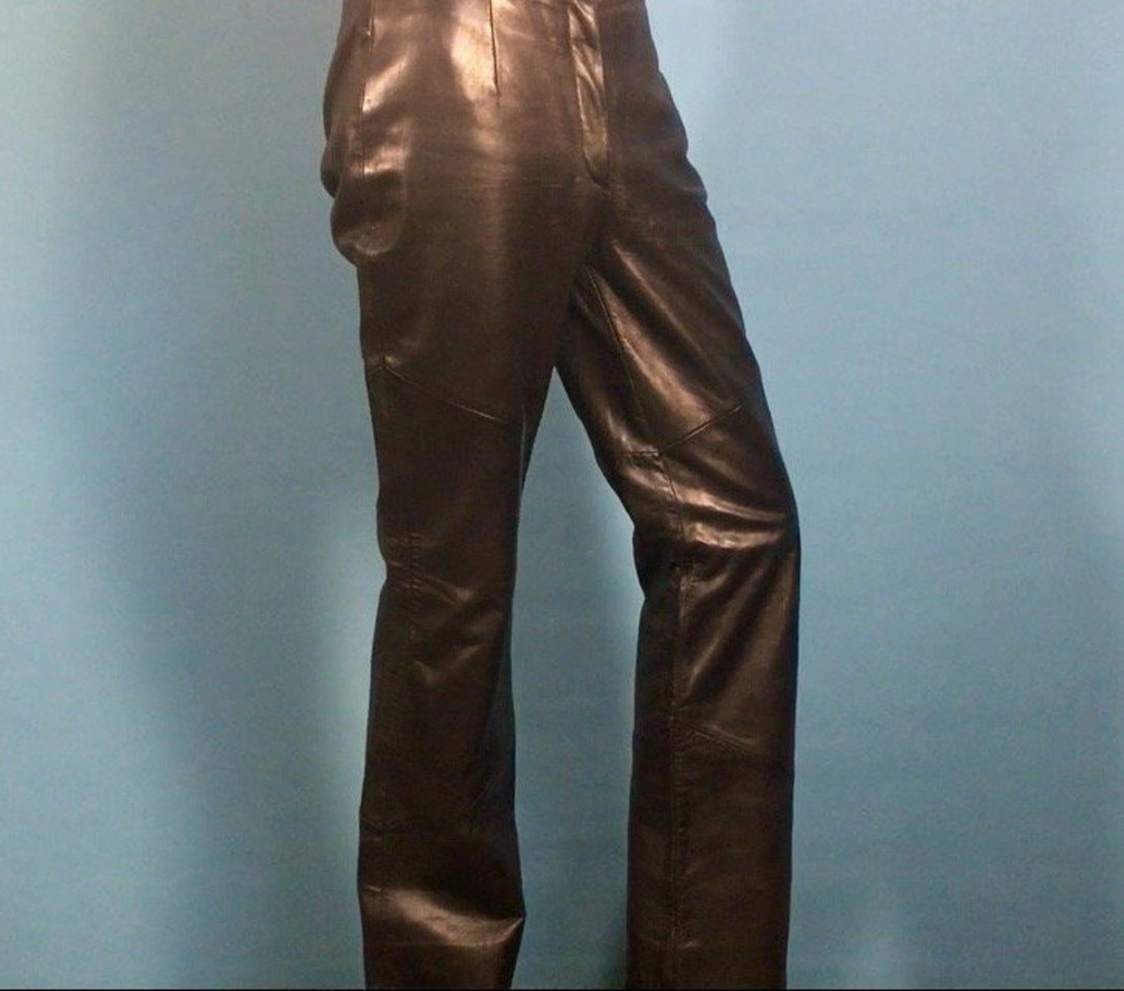 Bockle® New 411 Lamb Leather Pants Pantaloni di Pelle Pantaloni da Uomo in Pelle Uomo Tube Skinny Slim Fit Stretti, Size: 31W / 32L Bockle® New 411 Lamb Leather Pants Pantaloni di Pelle Pantaloni da Uomo in Pelle Uomo Tube Skinny Slim Fit Stretti, Size: 31W / 32L