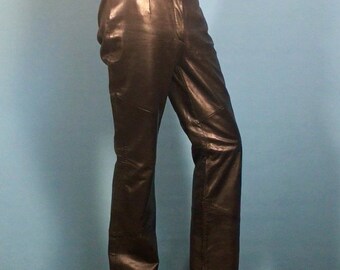 Black Lamb Leather Pants Pelle Studio 