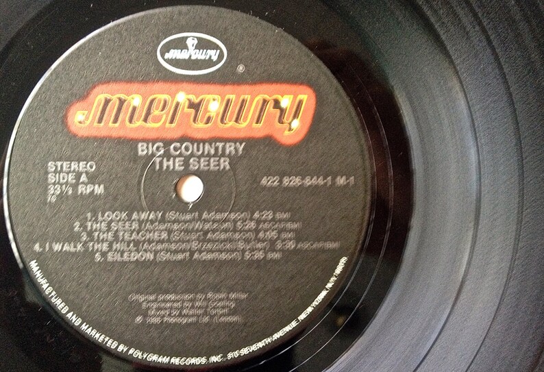 Big Country The Seer LP Vinyl Record Album Mercury Etsy