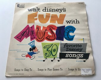 ディズニーレコード ウォルト・ディズニーの楽しい音楽 LP ビニールレコードアルバム
